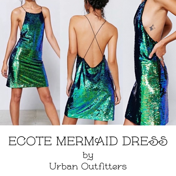 Ecote Dresses & Skirts - ecoté Dress Mermaid Reversible Sequin Low Back